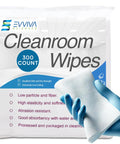 Top Shelf Low Lint Cleanroom Wipes 9 By 9 Inches 300 Count Heavy Duty Absorbent Sheets For Lab Glass Electronics Killer Solvent Friendly Precision Cleaning Straight Up No Mess Results packaging with a hand holding a wipe.