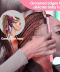 3 Pcs Slick Back Hair Brush Rat Tail Comb Edge Brush Set For Girls Kids Toddlers Sleek Ponytail Bun Edge Control Smoothing