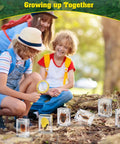 15 Varied Insect Specimens Resin Set With Real Butterflies And Beetles for children observing in a nature setting