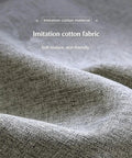 Imitation cotton fabric close-up, soft texture shown for Top Tier Electric Lifting Backrest With Remote Control For Powerful Recline Support 2 To 80 Degree Adjustable Angle Perfect Home Indoor Rest Spot For Seniors And Adults Getting That Prime Comfort Fix.