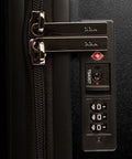 TSA lock on durable spinner luggage for secure travel