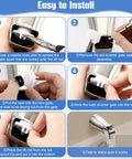 Step-by-step installation guide for Heavy Duty 4 Pack Cup Seal And Diverter Gate For Moen 3800 Tub Spout Replacement Parts.