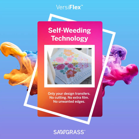 VersiFlex Light Heat Transfer Paper for Uncoated Fabrics Wood and More Self Weeding for Clean Sharp Transfers on display