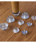 100 Pieces Durable Thermoplastic Rubber Feet With Screws For Cutting Boards And Furniture Transparent Chair Leg Pads Floor Protectors