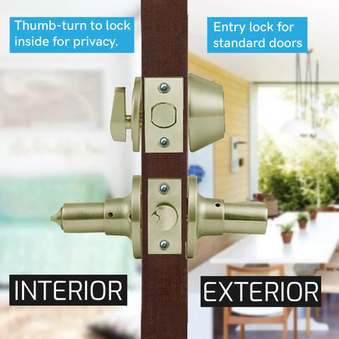 Tustin Series Keyed Alike Entry Lever Lock and Single Cylinder Deadbolt Combo in Antique Brass Finish With Keyway, 4 Pack