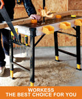Beefed Up Folding Work Table With A Rock Solid One Thousand Pound Load Rating And Five Step Height Tweaks Featuring A Full Docking Grid.