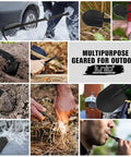 Beast Mode Heavy Duty Folding Camping Shovel With Pickaxe, 31 Inch Carbon Steel Survival Entrenching Tool for multiple uses.
