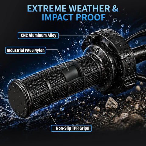 Full Twist Throttle Fits Ridstar Q20 Q30 H20 Surron Style 3 Pin Plug And Play Wiring Compatible With YVY C20 Electric Dirt Bike Upgrade, CNC aluminum alloy grip