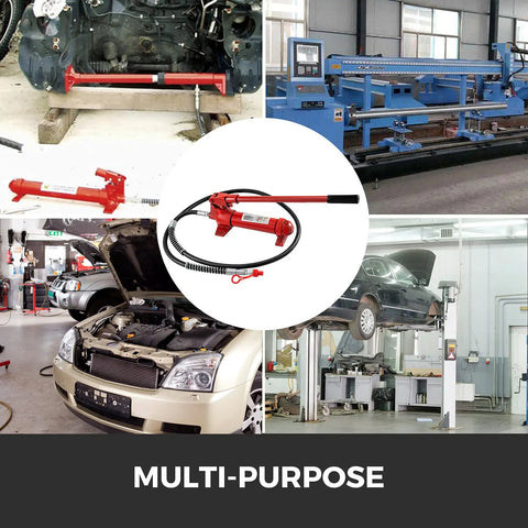 6 Ton Porta Power Kit With 1.2m Oil Hose Hydraulic Jack Ram used in auto body frame repair and restoration environments