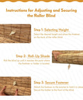 Instructions for Cordless Bamboo Blinds Waterproof Roller Shades For Porch And Patio Roll Up Bamboo Shades For Inside Mount Indoor And Outdoor Privacy Screen In Cocoa 48 By 72 Inches