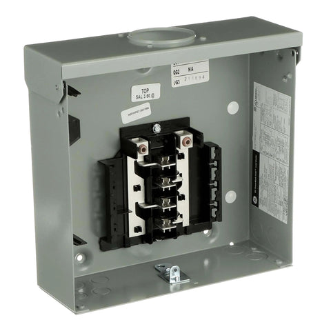 Open view of Single 125A Outdoor Main Lug Load Center, 8 Spaces / 16 Circuits, Top or Bottom Feed, 3-Wire, 22,000 AIC Rated Weatherproof NEMA 3R