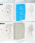 Comparison of blue heavy duty cartridge filter with high efficiency filtration versus standard filter for 5 to 16 gallon wet dry vacuums.