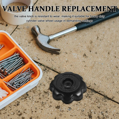 Premium Replacement Hand Wheel Valve For 10 Pack Of Black Aluminum Cylinder Regulators With Easy Grip Control Handle For Quick Service And Effortless Maintenance On Industrial Tanks, black valve handle