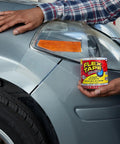 Thick Rubberized Waterproof Tape That Patches And Seals Leaks Like A Pro Anywhere Underwater Ready Indoor Outdoor Use Great For Roofs Plumbing Pools And RVs Clear 4 In By 5 Ft Pack Of 1 applied on a car panel