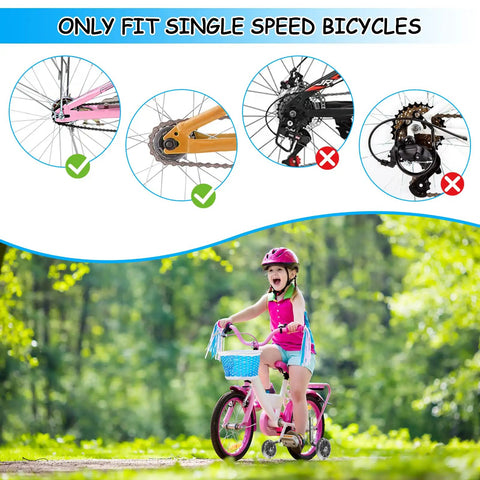 Quiet Heavy Duty Training Wheels For Kids Bikes Stabilizer Kit Ride Ready Adjustable Metal And Rubber Fits 12 To 20 Inch Single Speed Bicycles Includes Bell And Reflective Sticker For Safety Noiseless Easy Install with child riding bike
