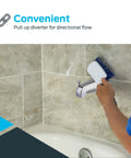 Five And Three Eighths Inch Nose Diverter Tub Spout With One Half Inch IPS Connection In Chrome Finish for shower use