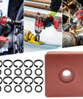 Top Shelf 3/8 Inch Impact Wrench Retaining Ring Clip Kit With Slick Anvil Installation Tool And Heavy Duty Rubber O Rings For Cordless Or Pneumatic Tools Keep It Running with clips and installation tool.