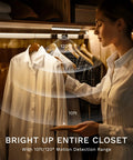 Woman using 6 Pack Motion Sensor Lights For Closets And Stairs, 10 LED Battery Operated Night Lights with 120-degree detection
