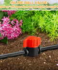 25 Pack One Quarter Inch Drip Irrigation Shut Off Valve Inline Cut Off Valve Fits One Quarter Inch Drip Tubing For Garden Lawn Watering Easy Flow Control Durable Inline Valve For Irrigation Systems, inline drip valve in garden bed
