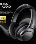 All Day Wireless Over Ear Headphones With Active Noise Canceling, 60 Hour Battery Life, Hi Res Audio, Deep Bass, USB C Charging