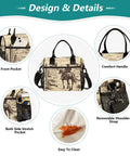 Desert Cowboy Insulated Lunch Bag Cooler Tote With Removable Shoulder Strap And Side Pockets, design details and features.