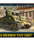 Box art of One Forty Eight Scale US Medium Tank M4A3E8 Sherman Plastic Model Kit with Realistic Cast Turret and T66 Tracks