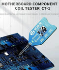 Go-To Inductor Coil Tester For PC And Phone Motherboards, CT 1 Electromagnetic Induction Fault Locator on BGA board