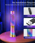 Color Changing Glitter Lamp USB Powered Mood Light For Bedrooms And Parties Teens And Kids Gift Floating Sequins Vibe Lamp