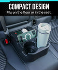 All In One Car Floor Center Console Organizer With Dual Cup Holders for SUV Truck Van and Car Portable Storage on seat