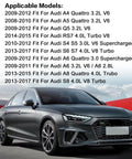 Audi A4 in front of a list of compatible models for Engine Oil Dipstick For Audi A4 A5 Q5 S4 S5 S6 RS7 2009 To 2017