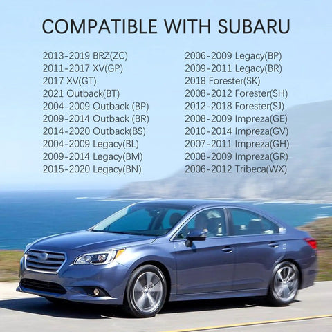 Wheel Studs And Lug Nuts Set M12x1.25 For Subaru Outback Legacy Forester 2 Sets in front of compatible models list