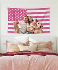 Pink American Flag 3x5 Ft Personalize With Your Own Image Logo Or Text Single Or Double Sided Flag Tapestry For Bedroom Decor