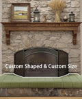 Custom Fit Fireplace Hearth Pad Big Time Ultra Snug Corduroy Baby Proof Buffer Bumper Non Slip Window Seat Cover on stone fireplace