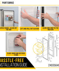 Replacement Refrigerator Door Bin Shelf For Frigidaire Models LFSS2612TF0 FFSS2615TS5 FFSS2615TS0 install guide
