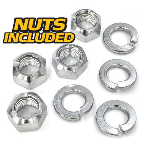 Adjustable Steering Drag Link Set LH RH For Lawn Tractors And Mowers, Improves Wheel Alignment And Prevents Toe In Or Toe Out, 360 Degree Crimp, 4130 Steel With Zinc Coating, 50 Percent Stronger, Includes Sector Gear Dust Caps, Fits Husqvarna Craftsman nuts included