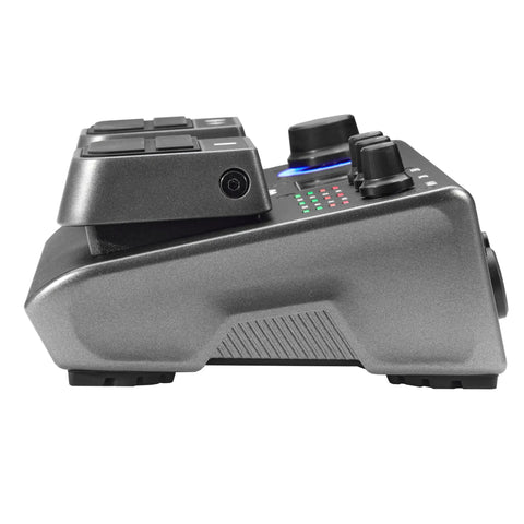 Side view of Dual Track Looper Pedal For Guitar Bass Keyboard And Vocals With 128 Loops Storage 4 Looping Modes Color LED Screen
