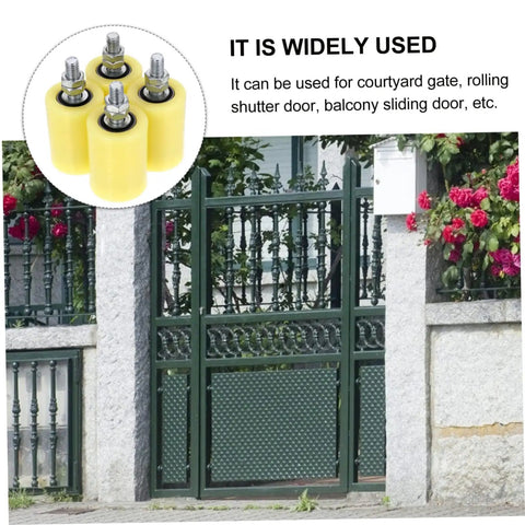 4 Pack Nylon Pulley Block For Sliding Doors And Gates Heavy Duty Wheel Guiding Wheel For Rail Gates And Electric Gates Swivel Pulley Block For Smooth Quiet Operation