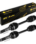 Front Left And Right CV Axle Set For Yamaha Big Bear 400 YFM400F 2002 2003 2004 2005 2006 4x4 Quad Replacement Includes Complete Front Axles With 528mm Length And 27 Tooth Spline For Easy Install., two front CV axles and box