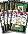 16GB DDR4 RAM Kit 2666MHz SODIMM For Laptops And Notebooks PC4-21300 PC4-2666V Unbuffered NonECC 1.2V 260Pin 4x4GB Upgrade