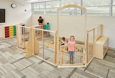 KYDZ Suite Wall Connector for E Height Setup with Pre Drilled Holes and Included Hardware in classroom setting