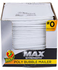 Poly Bubble Mailers 6x9 White With Air Lock Technology Self Sealing And Water Tear Resistant Lightweight Shipping Mailers For Small Items 25 Pack Great For Budget Friendly Secure Packaging stacked in box