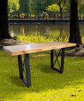 Outdoor bench with heavy duty beefy steel X shape table legs 16 inch black 2 pack adjustable industrial coffee table supports