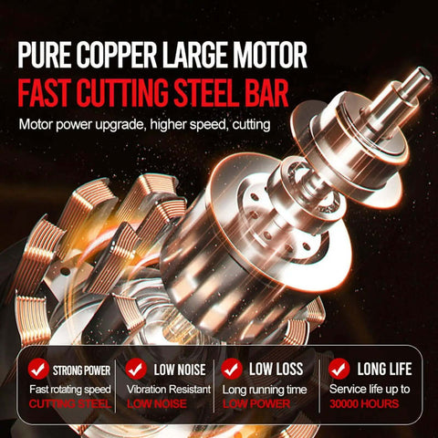 Close-up of pure copper motor for Heavy Duty 16 Inch Electric Concrete Circular Saw with high-speed cutting features.