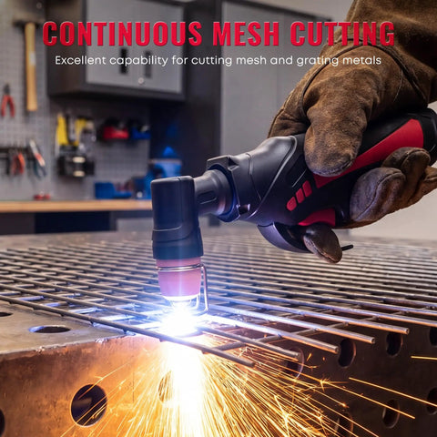 Dual Voltage Plasma Cutter 110V And 220V, 55A Pilot Arc With LED Display And Air Sensor, IGBT Inverter cutting metal mesh.