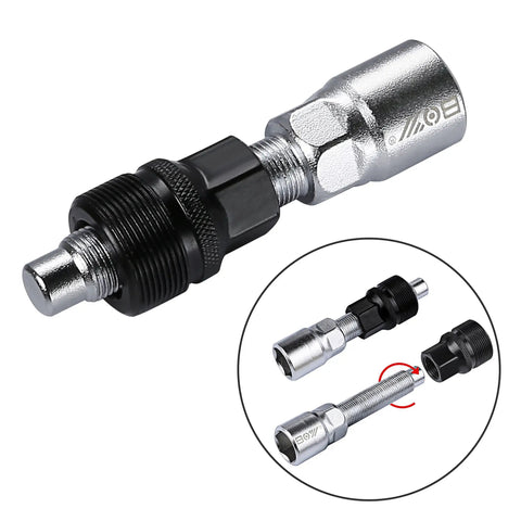 Bike Crank Extractor Puller Set With 16mm Spanner Wrench For Square Thread Taper Crank Arms And Cranksets Easy Install Shown Assembled