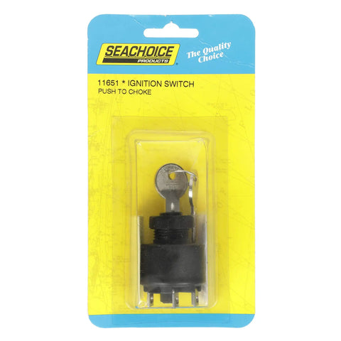 Ignition Starter Switch With Push To Choke For Johnson Evinrude Outboard Motors Six Terminal Marine Ignition Includes Two Keys