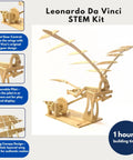 Leonardo Da Vinci Ornithopter 3D Puzzle And Engineering Toy For Kids 9 And Up Educational Science Kit With Wood Pieces Hands On Flight Model Build Totally Fun Gift Idea For Girls And Boys, wooden STEM kit on display