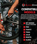 Mechanic checking bike brakes for 2 Pack 60ml Mineral Oil For Magura Brakes The Real Deal Brake Fluid For Magura Hydraulic Systems Keeps Stops Smooth And Brakes Last Longer Bleed Kit Essential compatibility