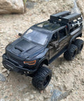 1/24 Diecast Pickup Truck Toy With Light And Sound, Pull Back Action Metal Truck For Kids And Collectors, Black Mammoth Model