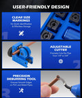Orion Motor Tech hydraulic flaring tool kit in blue with tubing cutter and deburring tool